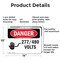 Signmission 277 480 Volts Danger Sign, Aluminum, 14in W x 10in L, 2PK OS-2PACK-DS-A-1014-L-1010 - alternate 4